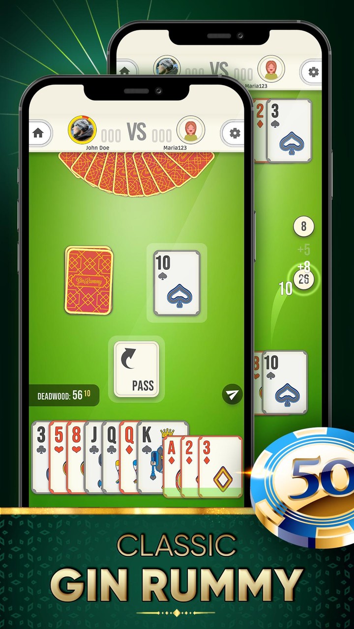Gin Rummy: Card Game Online screenshot image 1_Popularmodapk.com