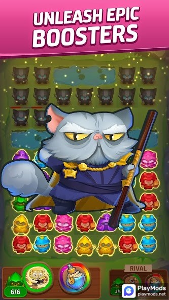 Cat Force - PvP Match 3 Puzzle Game<span>(Unlimited Coins)</span> screenshot image 3_Popularmodapk.com