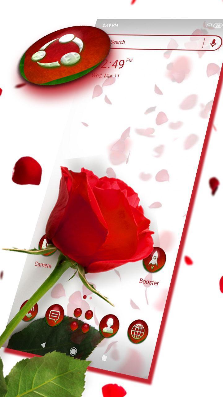 Rose Petals Launcher Theme screenshot image 4_Popularmodapk.com