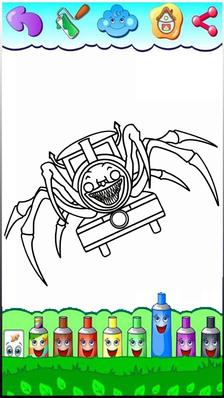 Choo Choo Charles Coloring screenshot image 4_Popularmodapk.com
