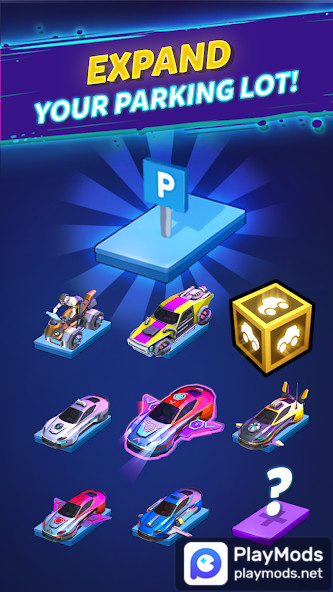 Merge Cyber Car: Highway Racer<span>(Unlimited money)</span> screenshot image 2_Popularmodapk.com