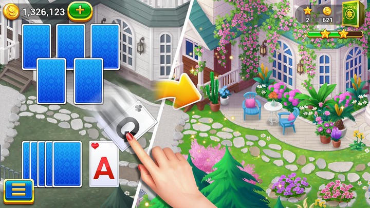 Solitaire Tripeaks Garden screenshot image 3_Popularmodapk.com