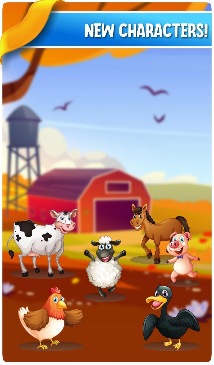 Funny Farm Match 3 Puzzle Game screenshot image 3_Popularmodapk.com