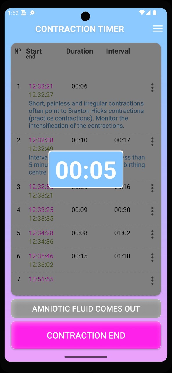 Contraction Timer screenshot image 2_Popularmodapk.com