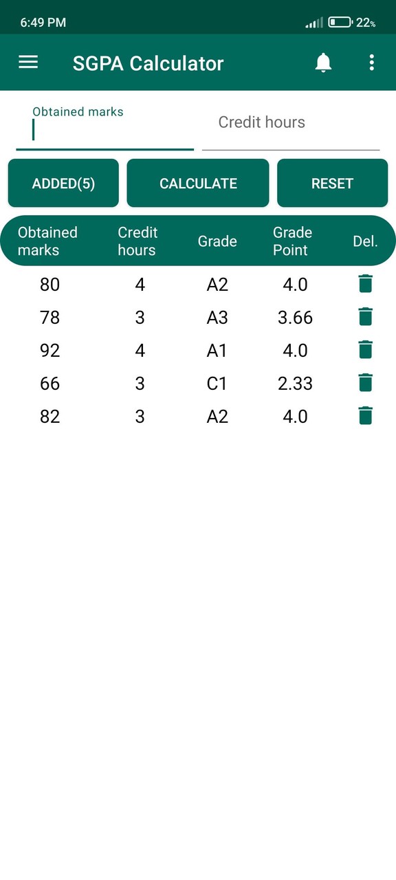 NUML GPA Calculator screenshot image 6_Popularmodapk.com
