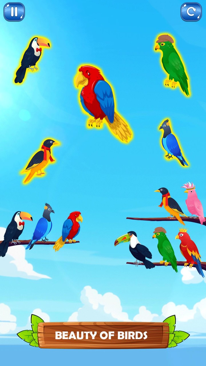 Bird Sort Puzzle Sort Games screenshot image 1_Popularmodapk.com