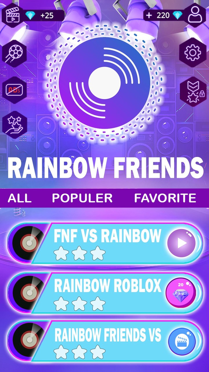Rainbow Friends FnF Tiles Hop screenshot image 1_Popularmodapk.com