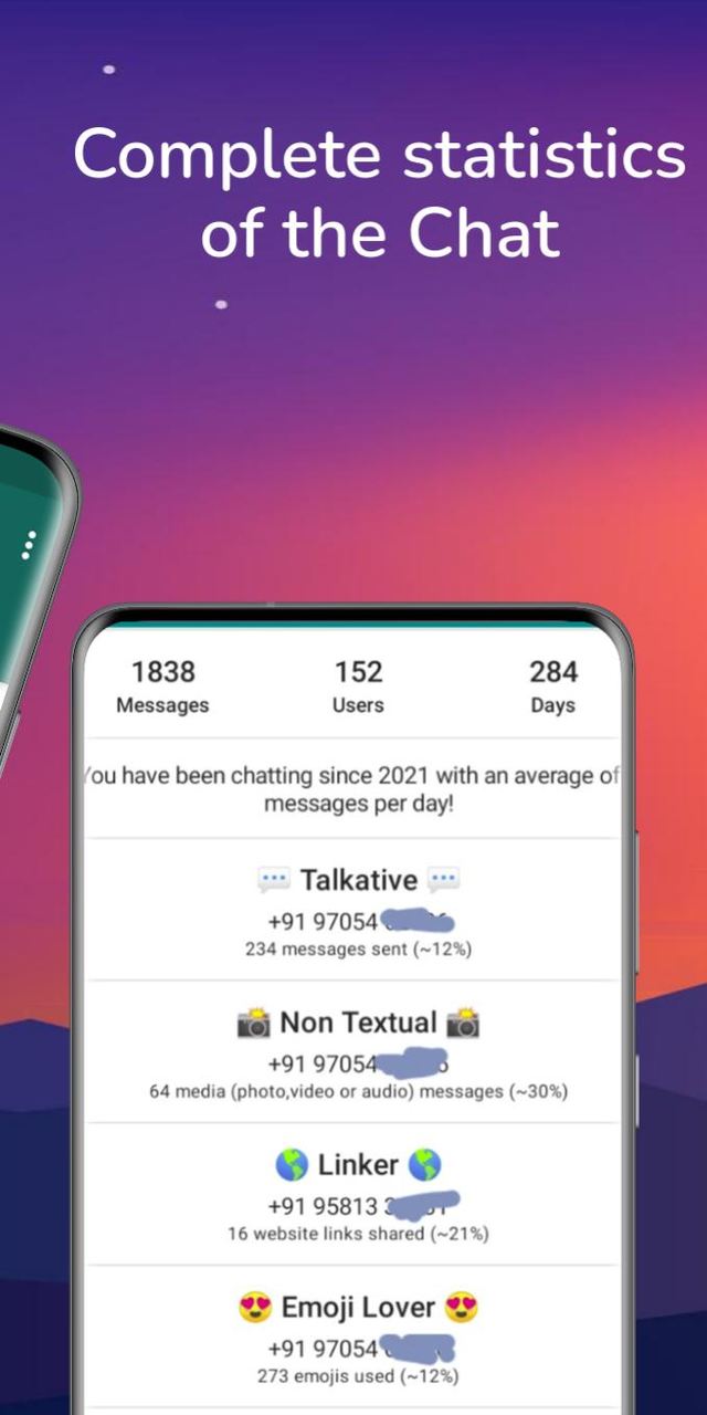 WhatsChat Analyzer screenshot image 2_Popularmodapk.com