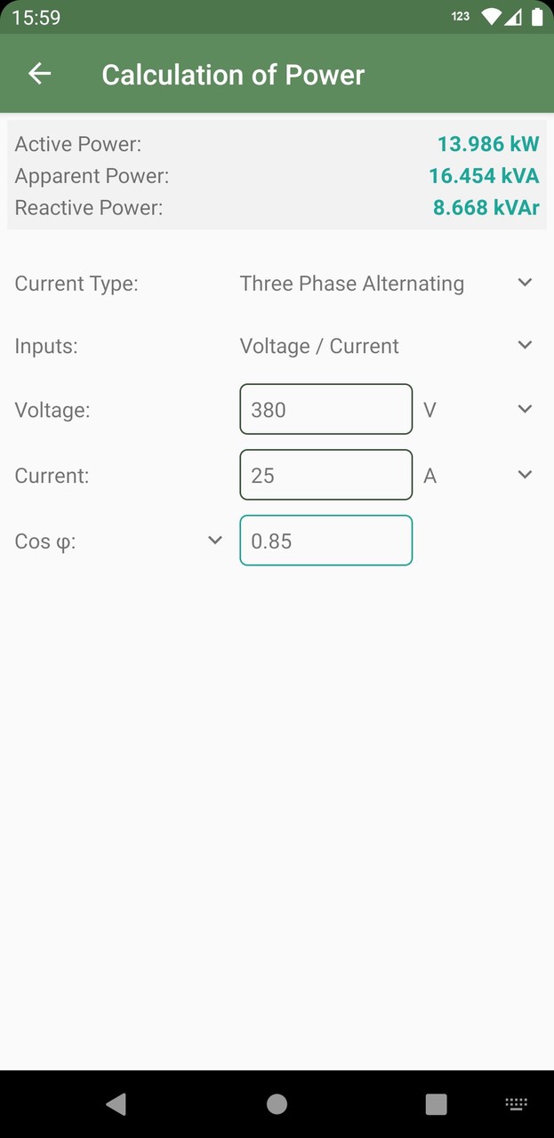 Electrical Calculations screenshot image 6_Popularmodapk.com