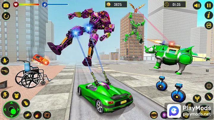 Rhino Robot - Robot Car Games<span>(God mode)</span> screenshot image 5_Popularmodapk.com