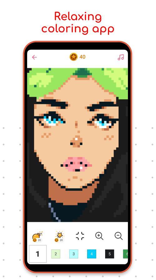 Pixel Art ・ Coloring by Number screenshot image 1_Popularmodapk.com