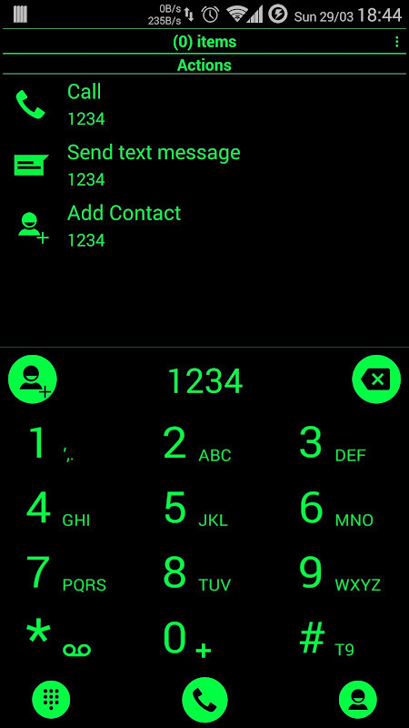 Dialer Theme Black Green drupe screenshot image 7_Popularmodapk.com