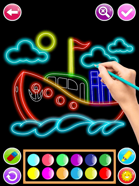 Draw Glow Number - Learn To draw glow Flowers screenshot image 2_Popularmodapk.com