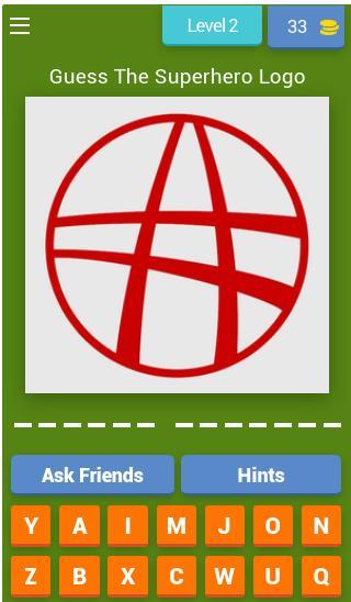 Superhero Logo Quiz screenshot image 3_Popularmodapk.com