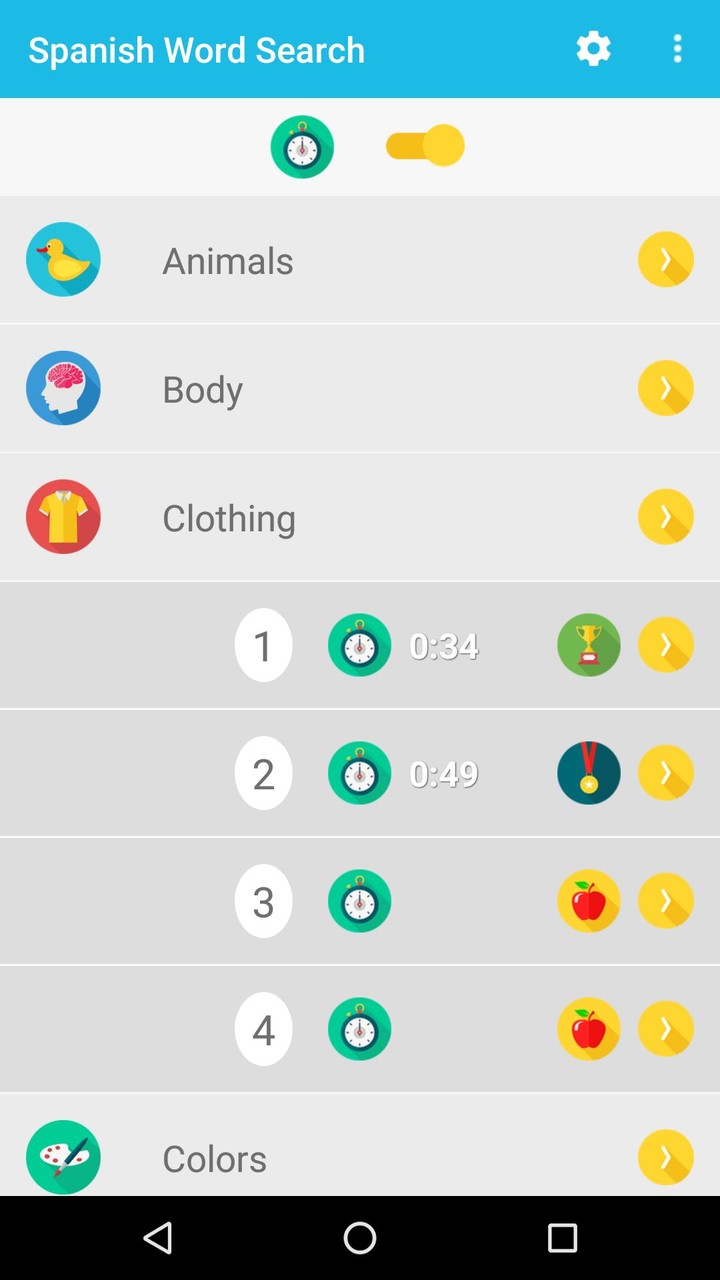 Spanish Word Search Game screenshot image 3_Popularmodapk.com