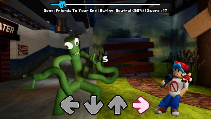 Green Rainbow Friends FNF Mod screenshot image 1_Popularmodapk.com