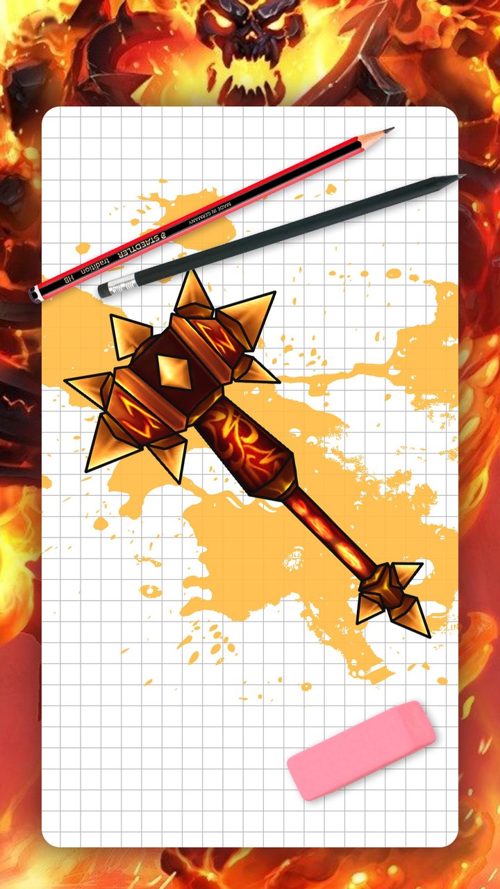 How to draw weapons step by step, lessons for WoW screenshot image 1_Popularmodapk.com