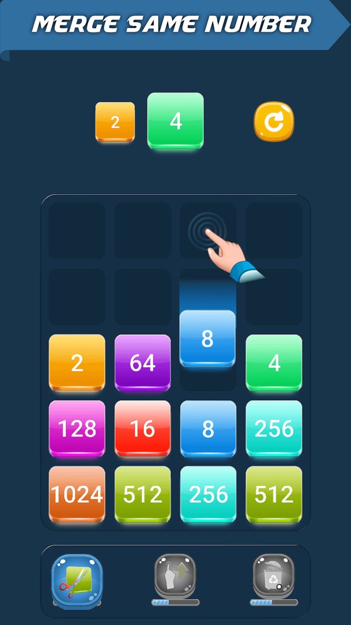 Drop Merge Blocks: 2048 Puzzle screenshot image 3_Popularmodapk.com