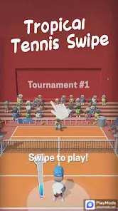 Tropical Tennis Swipe<span>(AD Remove-Free Rewards)</span> screenshot image 1_Popularmodapk.com