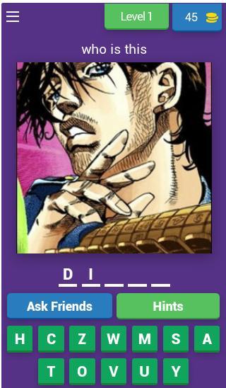 JoJo Bizarre Adventure Quiz screenshot image 1_Popularmodapk.com