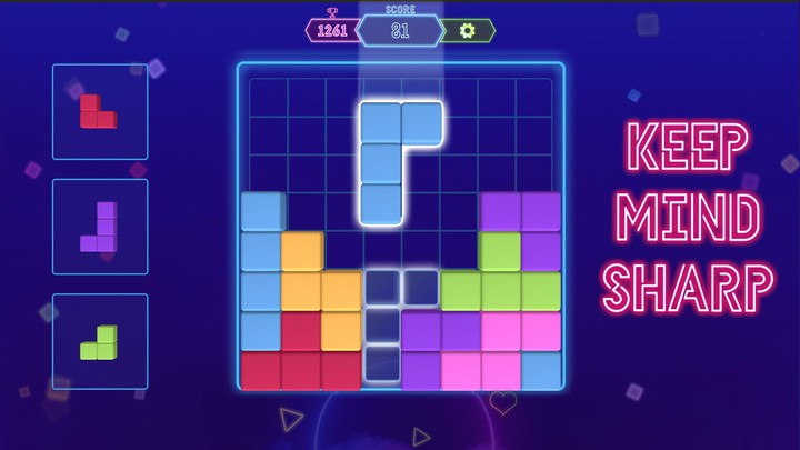 Block Neon 3D : Disco Puzzle screenshot image 3_Popularmodapk.com
