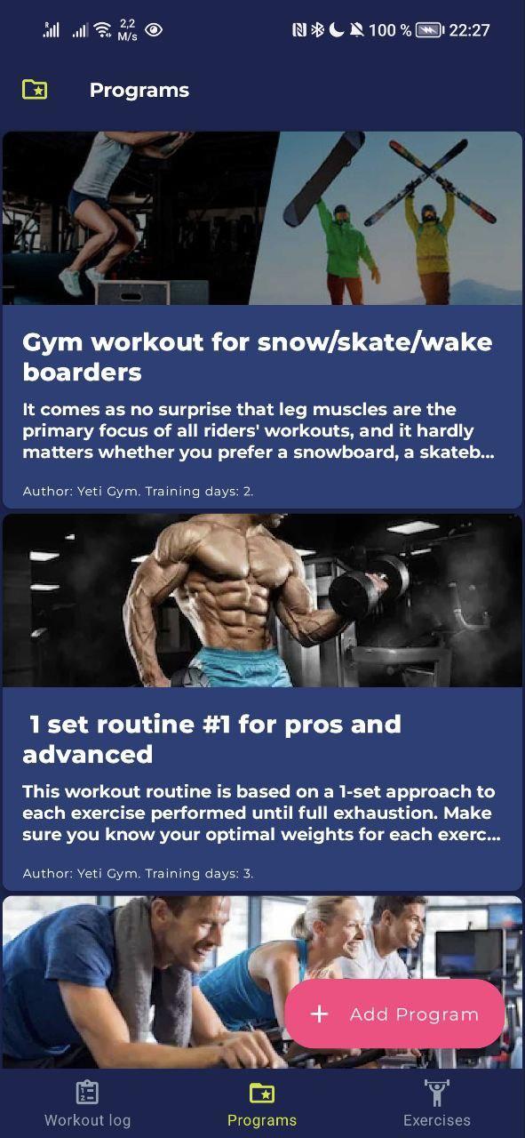 Yeti Gym Workouts screenshot image 4_Popularmodapk.com