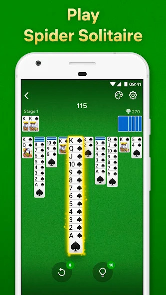 Spider Solitaire<span>(Lots of props)</span> screenshot image 1_Popularmodapk.com