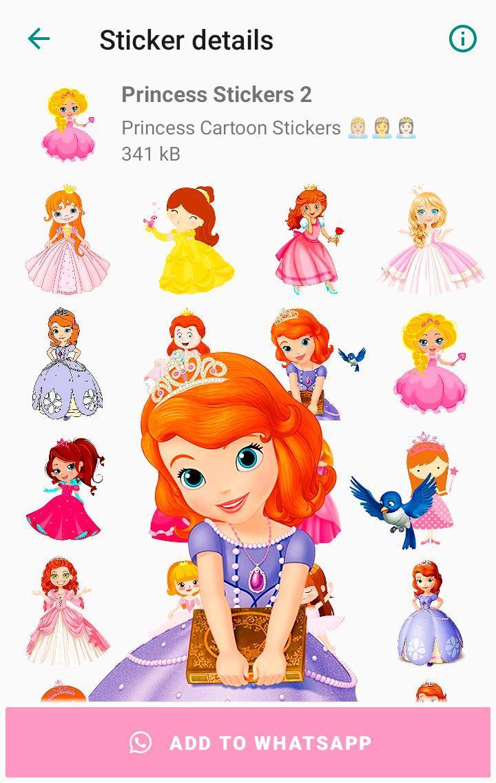 Cartoon Princess WAstickerApps screenshot image 11_Popularmodapk.com