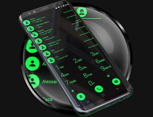 Dialer Theme Black Green drupe screenshot image 4_Popularmodapk.com