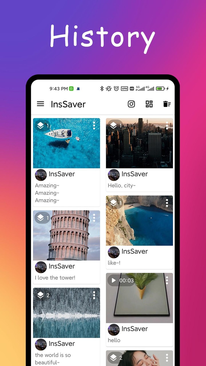 InstaSaver - Video Downloader screenshot image 4_Popularmodapk.com