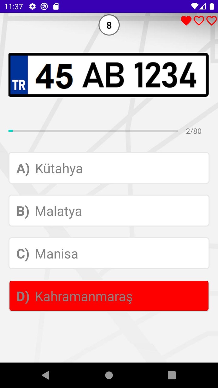 Plaka Quiz - 81 il Plaka Testi screenshot image 1_Popularmodapk.com