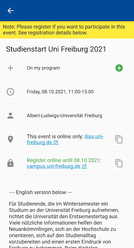 Studienstart - Uni Freiburg screenshot image 2_Popularmodapk.com