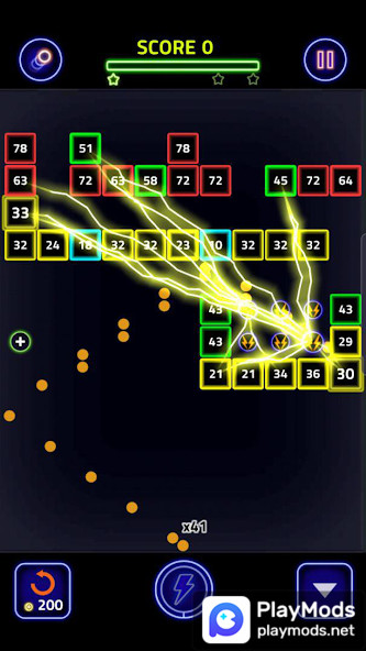 Brick Breaker Glow<span>(Unlimited Money)</span> screenshot image 2_Popularmodapk.com