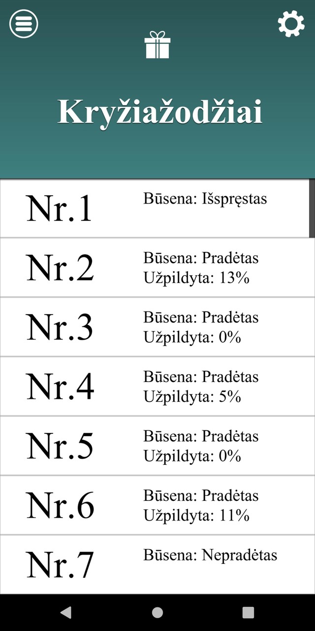 Kryžiažodžiai screenshot image 2_Popularmodapk.com