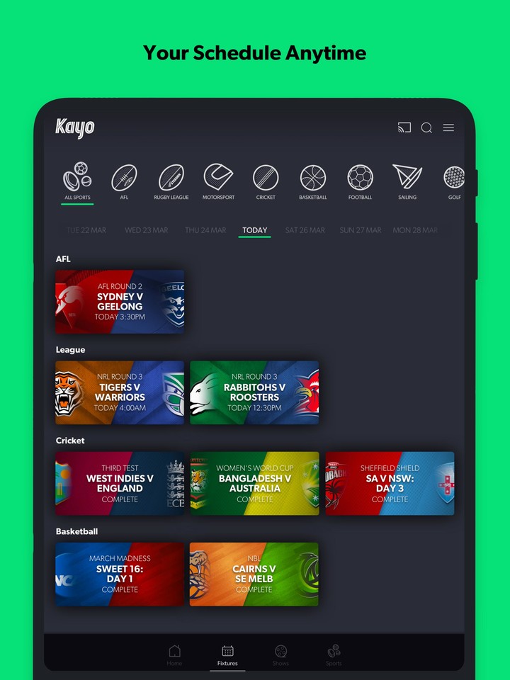 Kayo Sports - for Android TV screenshot image 35_Popularmodapk.com