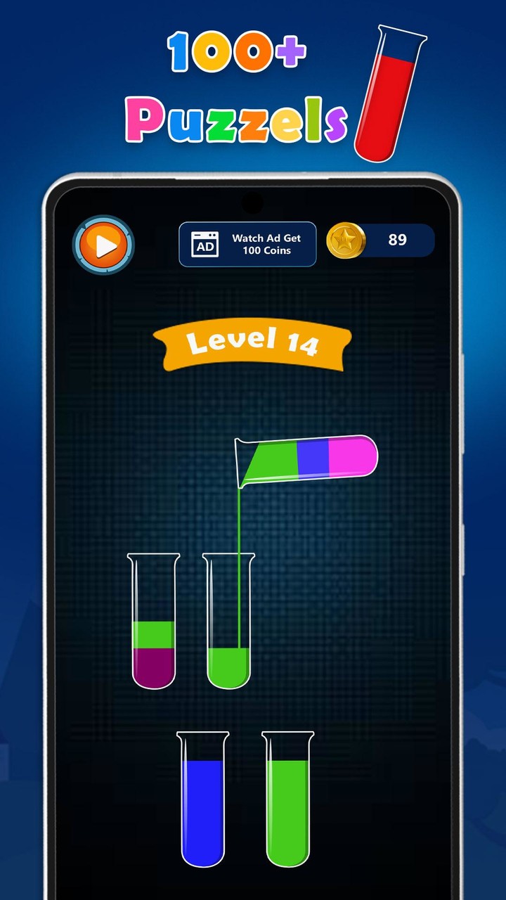 Water Sort - Color Puzzle Game screenshot image 3_Popularmodapk.com