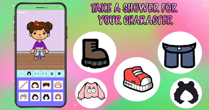 Wednesday Toca Doll Makeover screenshot image 2_Popularmodapk.com