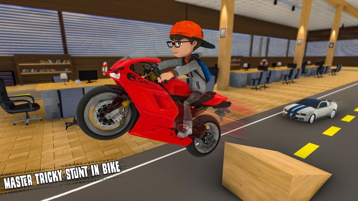 Bike Stunt Office racing screenshot image 2_Popularmodapk.com