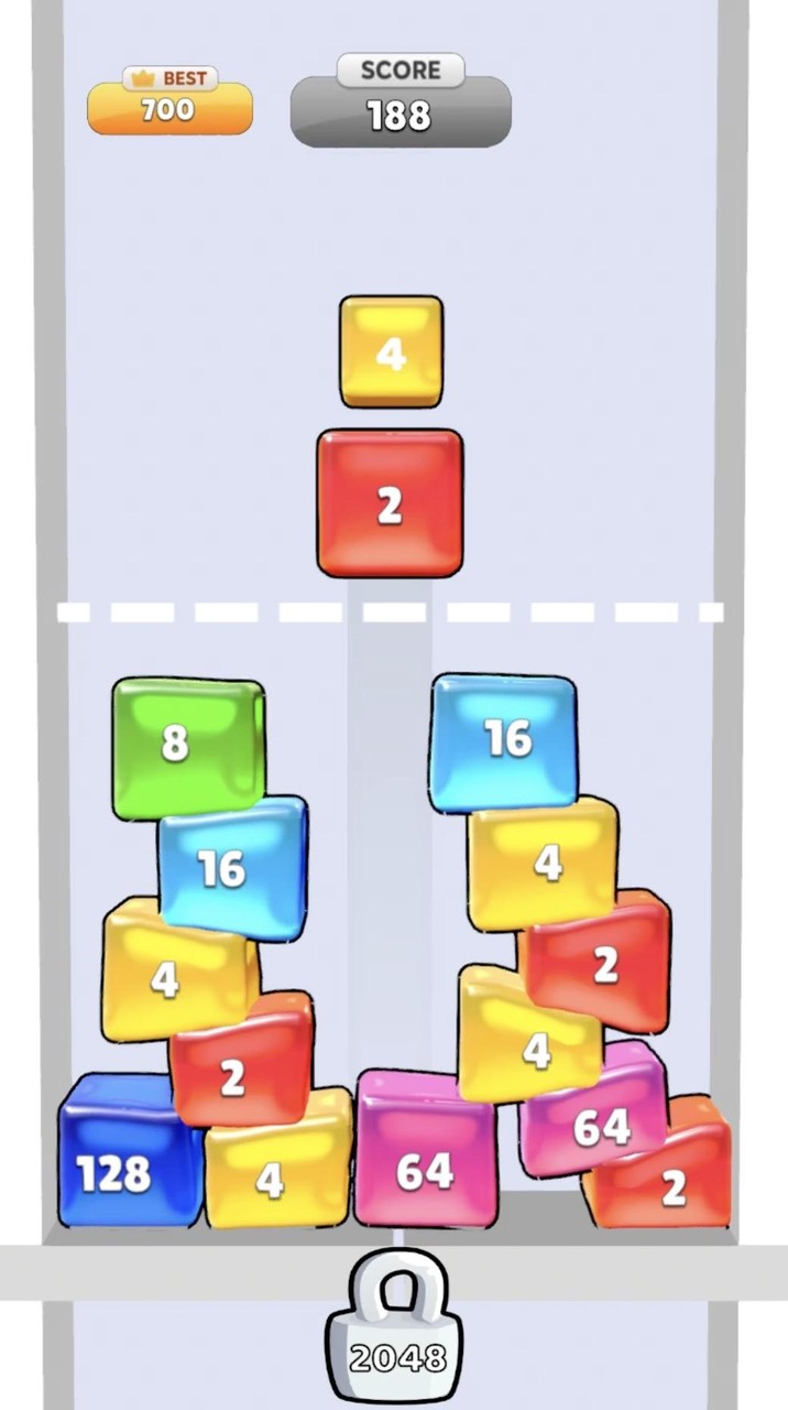 Jelly Cubes 2048: Puzzle Game screenshot image 1_Popularmodapk.com