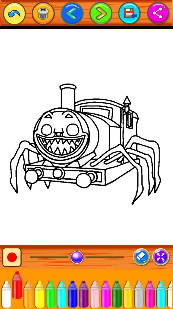 Choo Charlie Coloring Book screenshot image 2_Popularmodapk.com