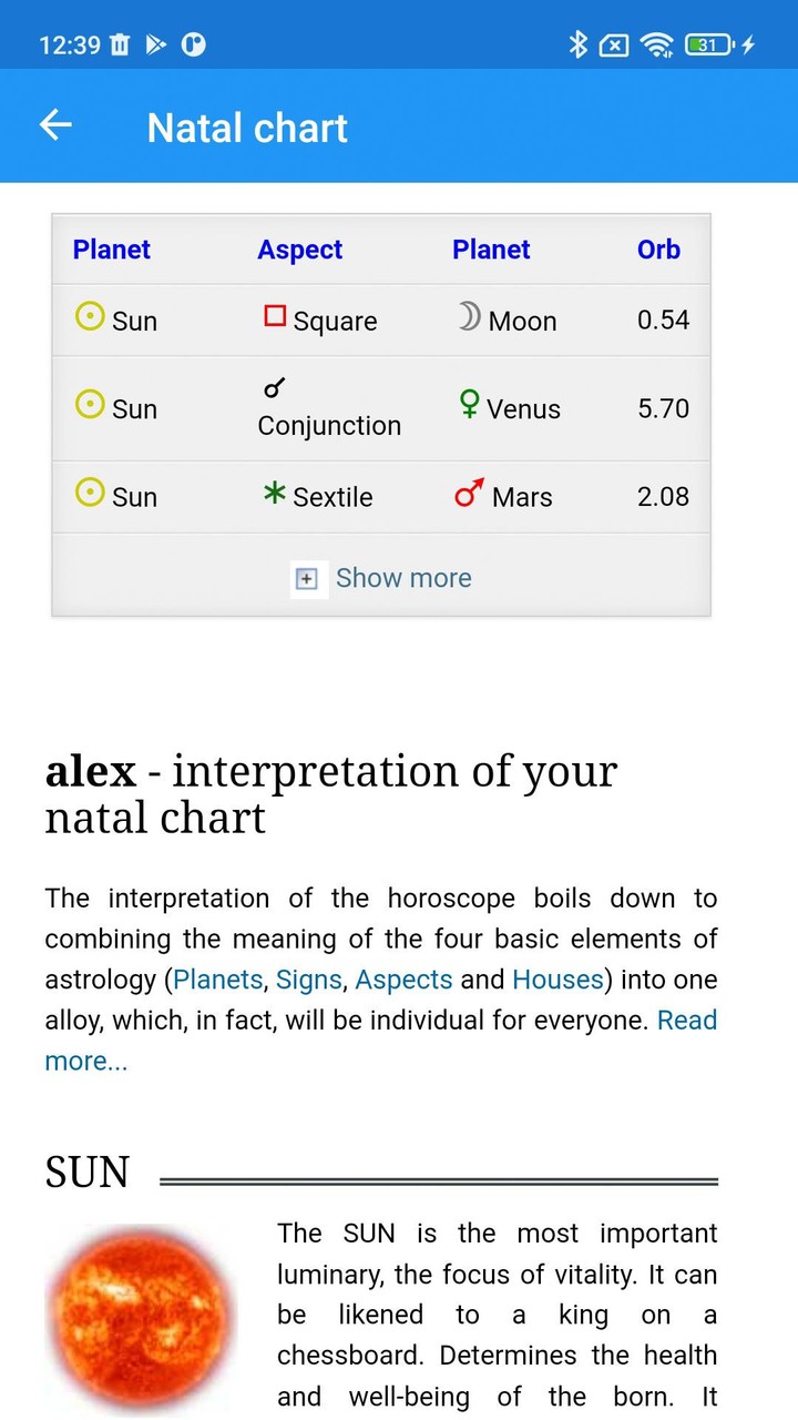 Natal chart (birth chart) screenshot image 9_Popularmodapk.com