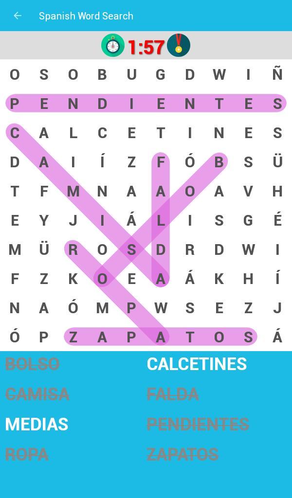 Spanish Word Search Game screenshot image 4_Popularmodapk.com