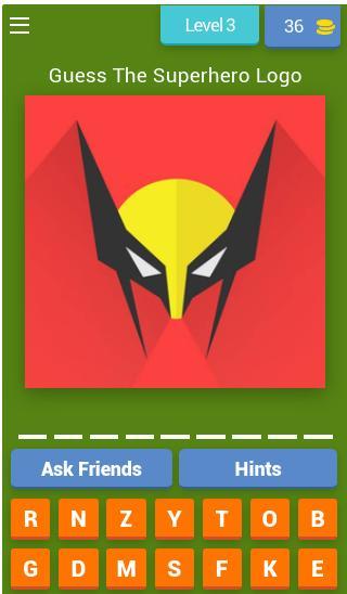 Superhero Logo Quiz screenshot image 4_Popularmodapk.com
