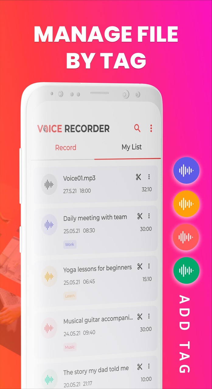 Voice Recorder - Voice memos screenshot image 3_Popularmodapk.com