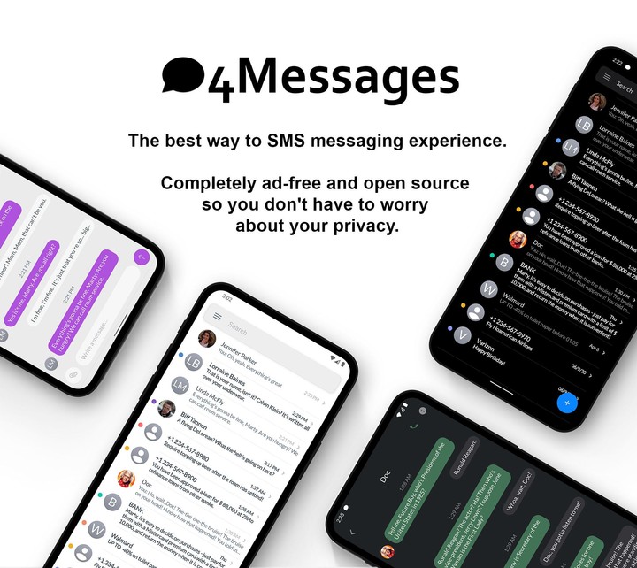 4Messages - SMS manager. screenshot image 1_Popularmodapk.com