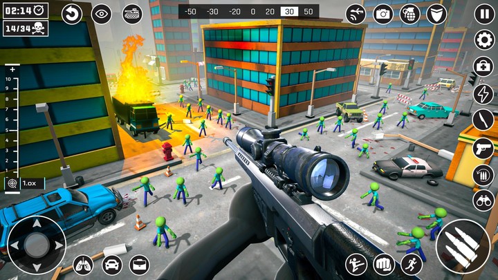 Stickman Zombie Sniper screenshot image 1_Popularmodapk.com