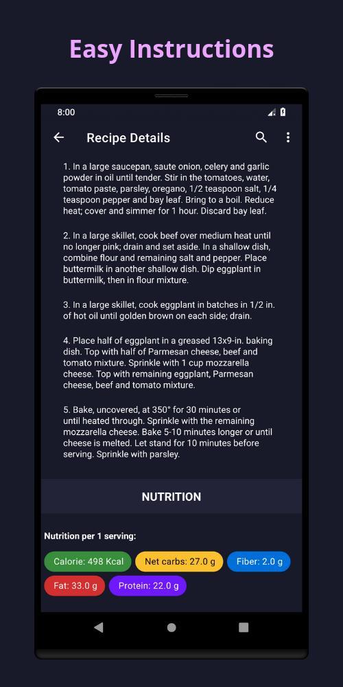 Eggplant Recipes - Daily Vegetable Recipes Free screenshot image 4_Popularmodapk.com