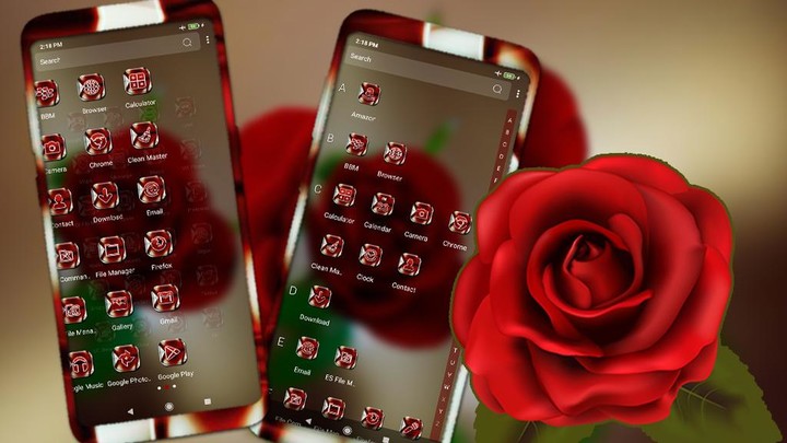 Red Rose Launcher Theme screenshot image 3_Popularmodapk.com