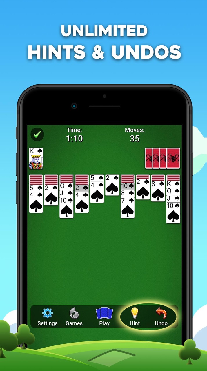 Spider Solitaire: Card Games screenshot image 3_Popularmodapk.com