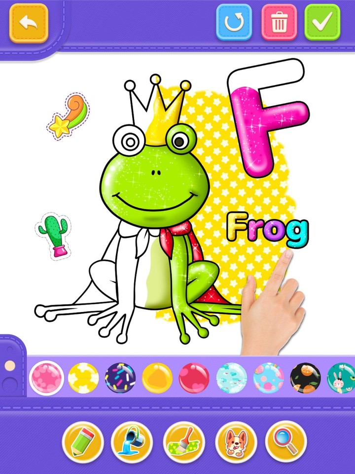 Glitter Number and letters coloring Book for kids screenshot image 17_Popularmodapk.com
